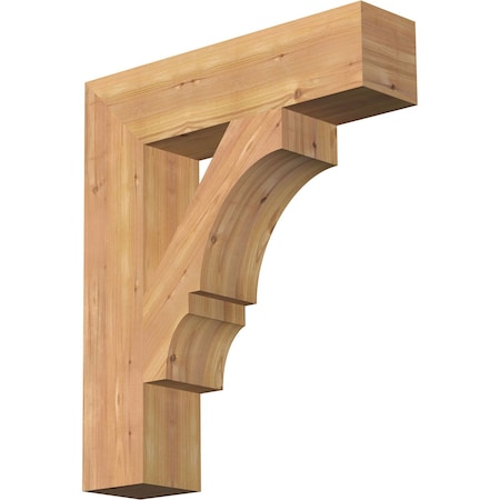 Ekena Millwork Balboa Block Smooth Bracket, Western Red Cedar, 5 1/2"W x 24"D x 28"H BKT06X24X28BOA05SWR